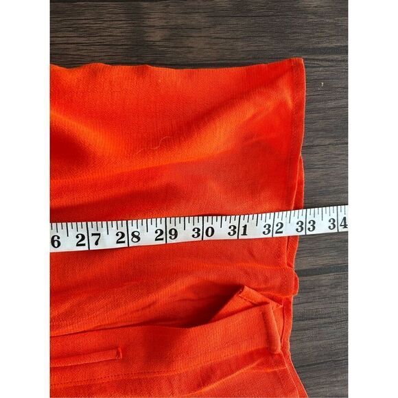 NWT NEW TopShop Petite Tie Waist 3/4 Sleeve Solid Vibrant Orange Tunic Size 0 - Picture 11 of 11